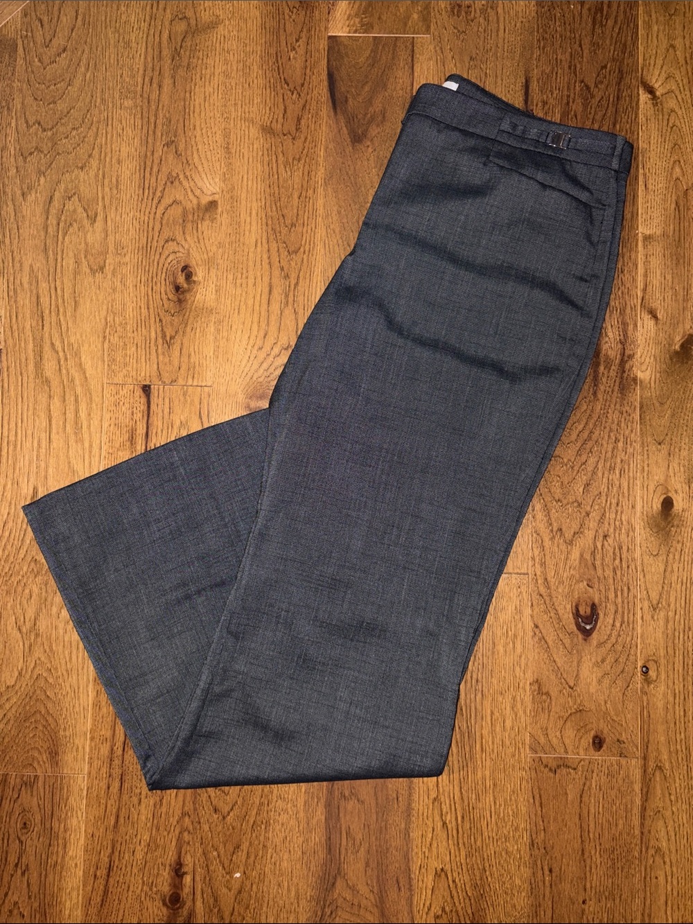 Women’s New York & Company Charcoal Gray Patterned Flare Cut Dress Pants